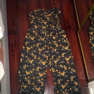 Brand new flowers printed olive green